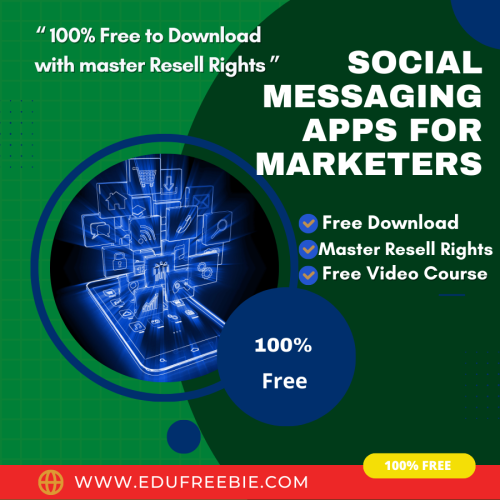 100% free to download video course with master resell rights “Social Messaging Apps For Marketers” will make you skilled for working online to earn huge profits