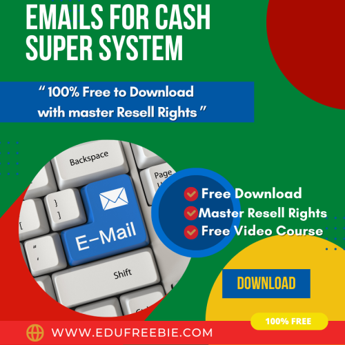 100 % free to download video course with master resell rights “Emails For Cash Super System” is an amazing video to learn money-making skills