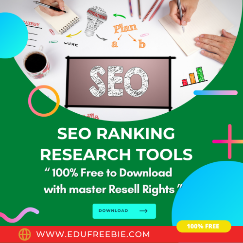 100% free to download video course with master resell rights “SEO Ranking Research Tools” is a positive course for building a new profitable venture