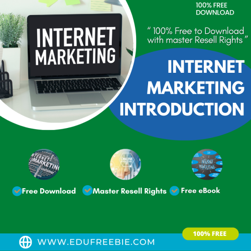 100 % free to download eBook with master resell rights “Internet Marketing Introduction” through which you can earn millions of dollars and this is the best business solution for the greatest earnings