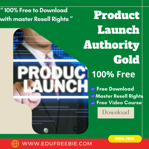 100% free to download video course with master resell rights “Product Launch Authority Gold” is best for learning a new trick for earning big money