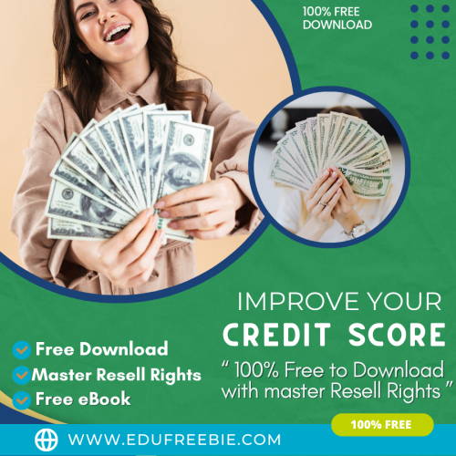 100% Free to Download Real eBook with Master Resell Rights “Legally Improve Your Credit Score” is for a brand new entrepreneur as well as for an experienced business person to build an online business