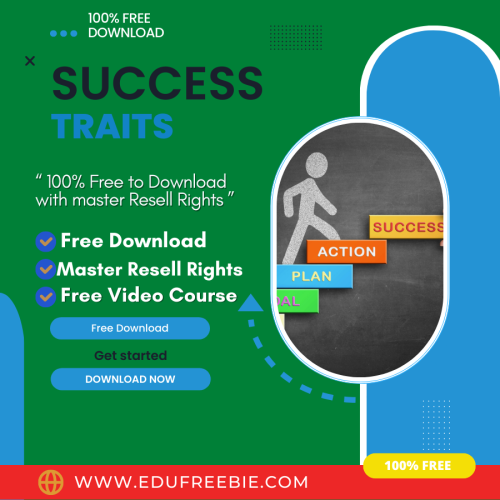 100% Free to Download Video Course with Master Resell Rights “SUCCESS TRAITS UPGRADE PACKAGE” gives an idea for easy to start an online business with a bootstrapped budget