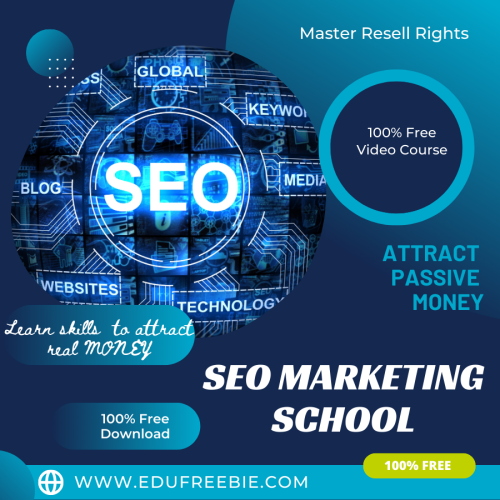 100% Free to Download Video Course with Master Resell Rights “SEO Marketing School MRR” will teach you the proper steps to build your online business and you will become a millionaire overnight