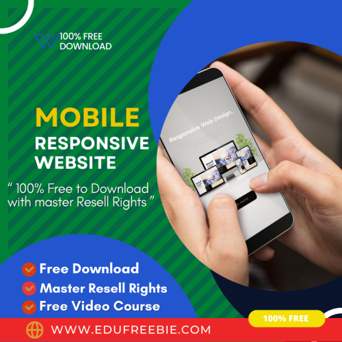 100% Download Free Real Video Course with Master Resell Rights “Mobile Responsive Website” available for you with strategies to make passive money