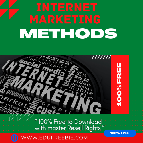 100% Free to Download Video Course with Master Resell Rights “Internet Marketing Methods” through which you will learn to use your spare time to make passive money online doing part-time work