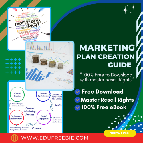 100% Free to Download eBook with Master Resell Rights “Marketing Plan Creation Guide” will teach you tricks & techniques for immediate success in your online business