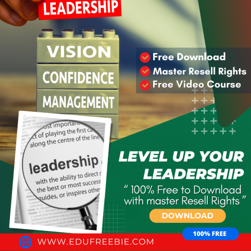 100% Free to Download Video Course with Master Resell Rights “Level Up Your Leadership Upgrade Package” will teach you tricks & techniques for immediate success in your online business