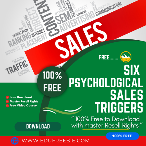 100% Free to Download Video Course with Master Resell Rights “Six Psychological Sales Triggers” will tell you a way to make earn limitless passive money and build your own profitable business online