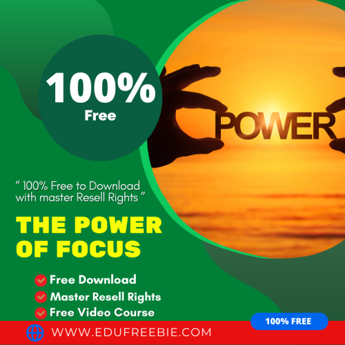 100% Free to Download Video Course “The Power Of Focus Upgrade Package” with Master Resell through you will find the quickest & most accessible way to earn passive money and you will work from home