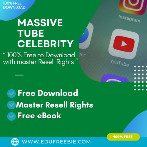 100% Free to Download eBook “How To Become A Massive Tube Celebrity” with Master Resell Rights is the best training ebook for getting a lavish lifestyle and running a successful online business