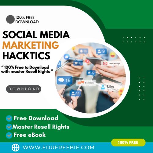 100% Free to Download eBook with Master Resell Rights “Social Media Marketing Hacktics” will give you the freedom to choose how much you want to earn money from anywhere in the world