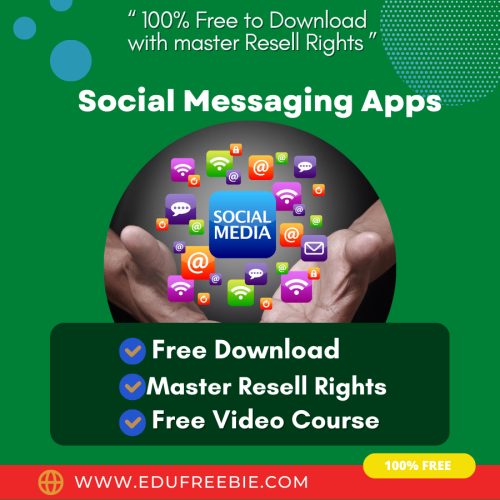 100% Free to Download Video Course for everyone with Master Resell Rights. “Social Messaging Apps” is a video course that teaches you a comfortable way of making real money
