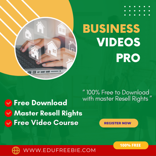 100% Free to Download Video Course “Business Videos Pro” with Master Resell Rights gives you an idea to start your new career