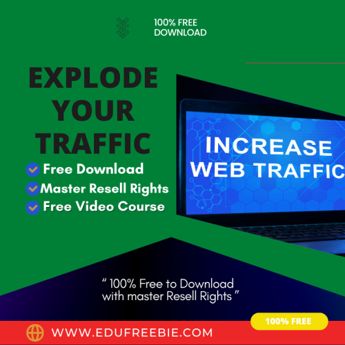 100% Free to Download Video Course with Master Resell Rights “EXPLODE YOUR TRAFFIC WITH THESE 6 FREE METHODS” is like a goldmine that will make you killed