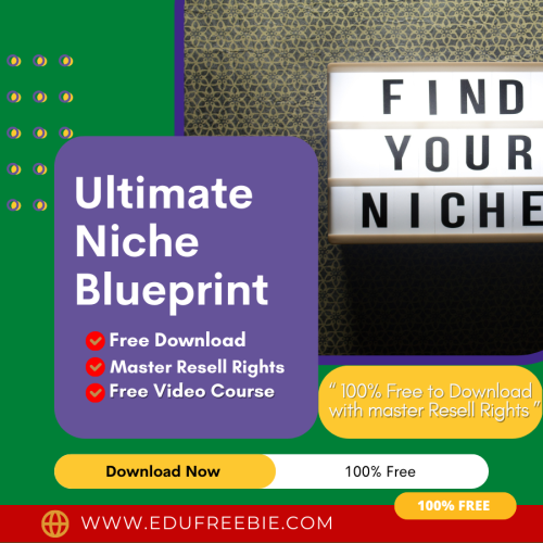 100% Download Free Video Course “Ultimate Niche Blueprint” with Master Resell Rights through which you will Find your own way to create passive money by doing part-time work