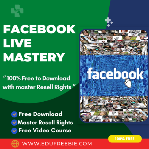 100% Free Download video course made for you “Facebook Live Mastery” with Master Resell Rights. Become an entrepreneur and get success easily, while working part-time to make passive money through this magical video course