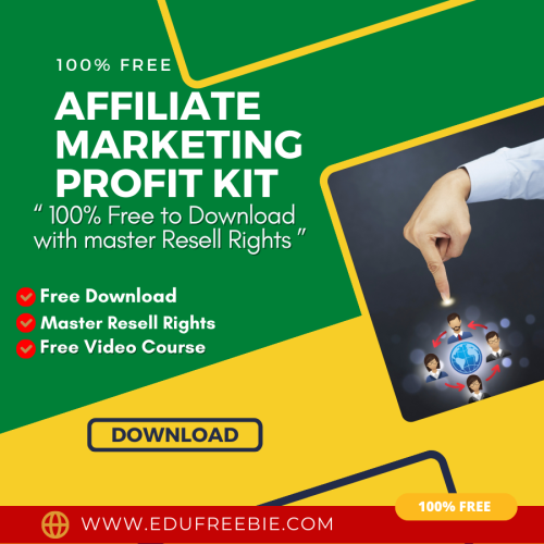 100% FREE to download Video Course “Affiliate Marketing Profit Kit” with Master Resell Rights brings a rare online business idea for the first time