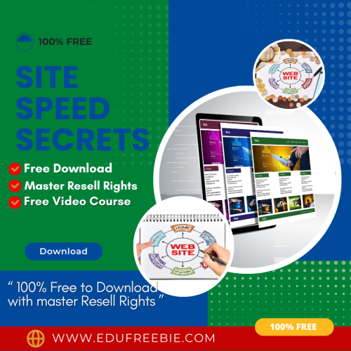 100% Free to Download Video Course with Master Resell Rights for you “Site Speed Secrets”  will make you aware of the best online business