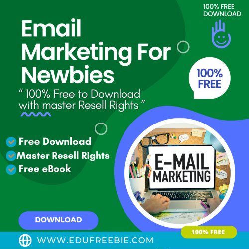 100% Free to Download eBook with Master Resell Rights “Email Marketing For Newbies” helps you to start a home-based business and you will make much more than ever