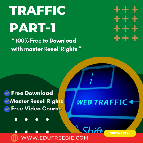 100% Free Download video course “TRAFFIC PART-1” with Master Resell Rights will make you earn passive money by doing part-time work. Let us discover the secrets to getting huge passive money doing work from home