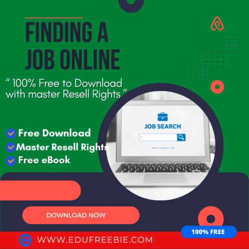 100% Free to Download eBook “Finding a Job Online” with Master Resell is the right platform for you to build a fresh business online and make passive money without going to the office