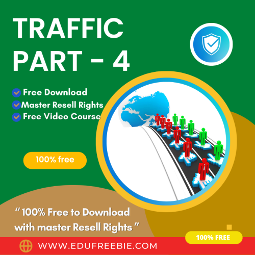 100% Free to Download the video course “Traffic Part – 4” with Master Resell Rights to make your millionaire within a month. This video course made it easy for you to create your way of making real passive money