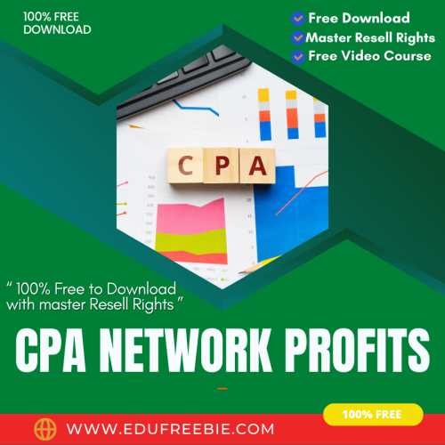 100 % Free Download video course with Master Resell Rights “CPA NETWORK PROFITS” is the right video course for helping you get educated on some special expertise