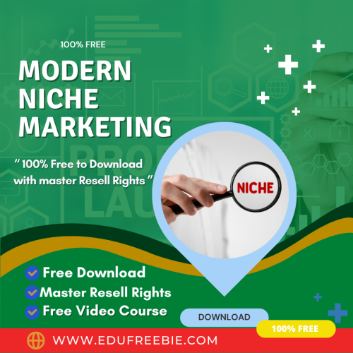 100% Free Download Real Video Course with Master Resell Rights “MODERN NICHE MARKETING” is a lottery ticket to make money online while working from home on your smartphone and this will change your lifestyle within a month