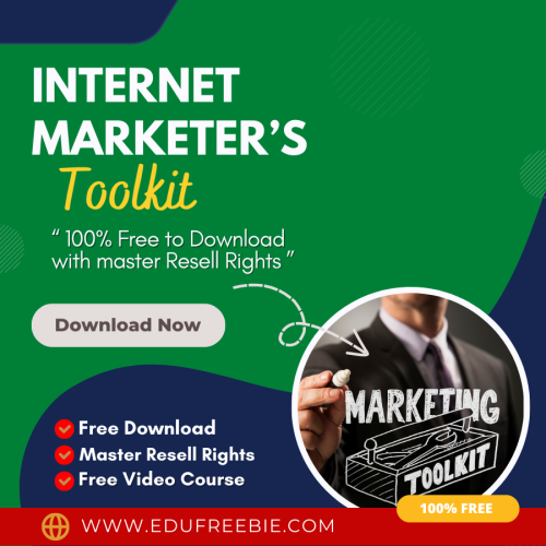 100% Free to Download Video Course with Master Resell Rights “Internet Marketer’s Toolkit” will make you Learn unique steps for making money