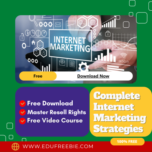 100% Download Free video course “Complete Internet Marketing Strategies” with Master Resell Rights is the best course for becoming an expert in money-making