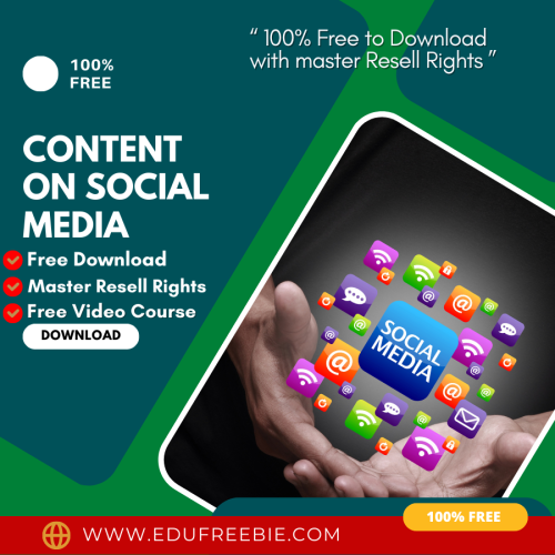 100% Free to Download Video Course “Content Publishing On Social Media” with Master Resell rights is a 100% self-education video course for learning money-making through social media