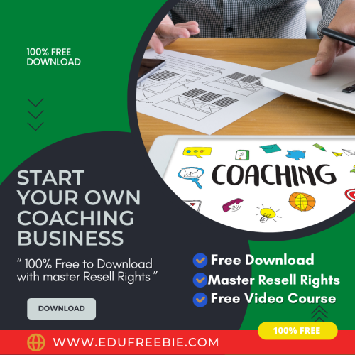 100% Free Download Real Video Course with Master Resell Rights “START YOUR OWN COACHING BUSINESS UPGRADE PACKAGE” brings a fresh chance to become a millionaire just in a month