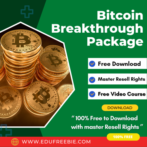 100% Free to Download Video Course with Master Resell Rights “Bitcoin Breakthrough Package”. Learn steps for doing meditation and learn a new business idea that will make you a MILLIONAIRE
