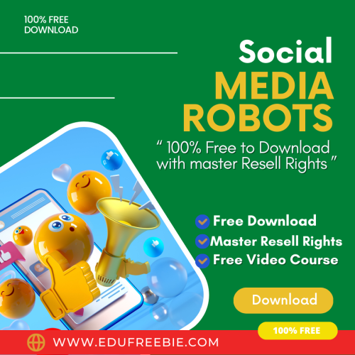 100% Download Free Video Tutorial with Master Resell Rights “Social Media Robots” is here to make you an expert professional in MONEY-MAKING online without stepping out