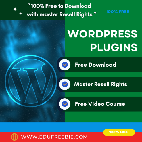 100% Free Download Real Video Course with Master Resell Rights “WordPress Plugins” is a first chance to make money online while doing part-time work from home and working on your mobile