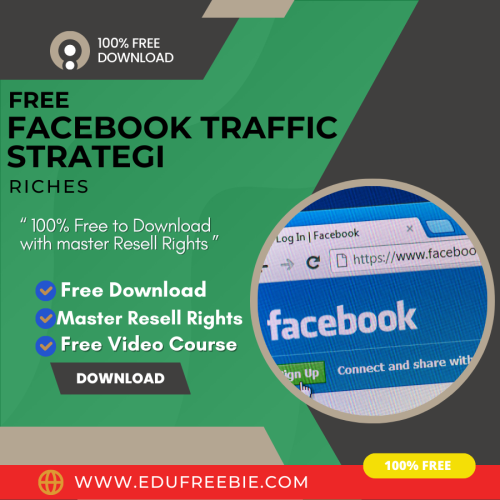 100% Free Real Video Course with Master Resell Rights “FREE FACEBOOK TRAFFIC STRATEGIES UPGRADE PACKAGE” through which you will Grow a new business with greater earnings