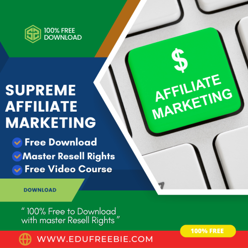 100% Free Video Course “SUPREME AFFILIATE MARKETING UPGRADE PACKAGE” with Master Resell Rights will help you in getting a satisfying amount of real cash