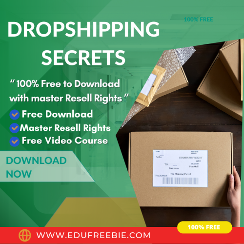 100% Free Download Real Video Course with Master Resell Rights “Dropshipping Secrets” is a chance to make money online while doing part-time work from home on your mobile