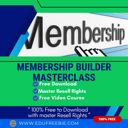 Become successful with a high income- watch a 100% free video course named “Membership Builder Masterclass”. Learn marketing skills and sales techniques. A complete business solution for earning millions of dollars