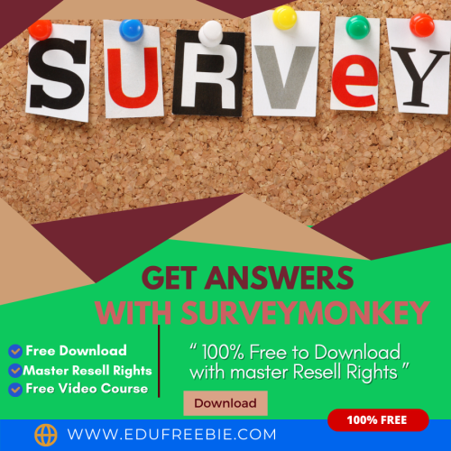 100% free video course “Get Answers With SurveyMonkey”- made with crystal clear steps for making income from Affiliate marketing. Making money will be child’s play for you