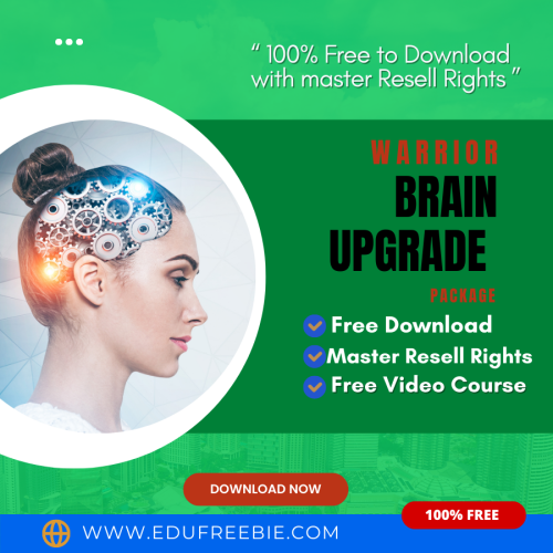 The goal of this video course “Warrior Brain Upgrade Package”, is to make an income while making an impact. it’s 100% free for you- an easy pathway that everyone can understand and steps