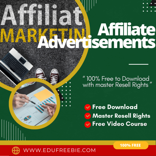 100% Free to Download Video Course “Affiliate Advertisements” with Master Resell Rights is made to train you to get a steady & reliable income source