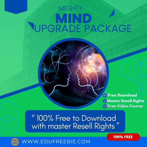 100% Free to download video course “Mighty Mind Upgrade Package” with master resell rights will guide you in making your career into an online business and is the best way to earn real passive money