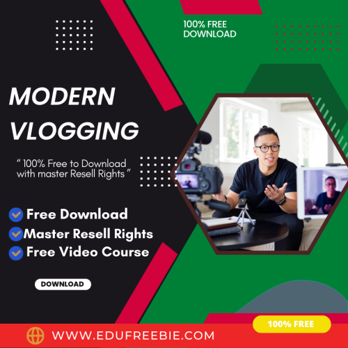 100% free to download video course “MODERN VLOGGING UPGRADE PACKAGE” with master resell rights shows you the correct way of making huge profits online