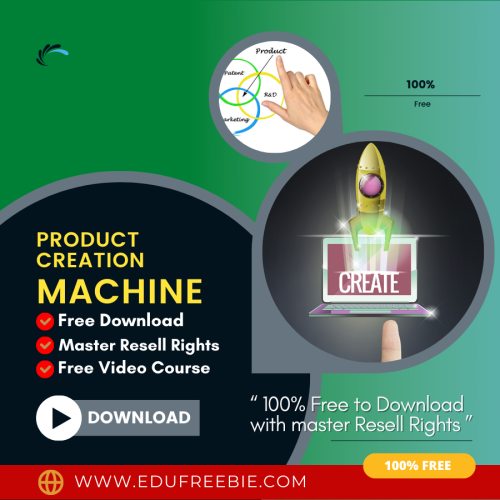 100% Free Video Course “Info Product Creation Machine” with Master Resell Rights to explain to you a new business and there will be an overflow of money in your bank account