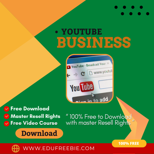 100% Download Free video course “YouTube Business” with Master Resell Rights is here to help you to discover the strategies for getting huge passive money