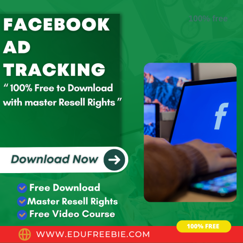100% Free  Video Course with Master Resell Rights to make money online “Facebook Ad Tracking”. Create substantial boost to the passive income