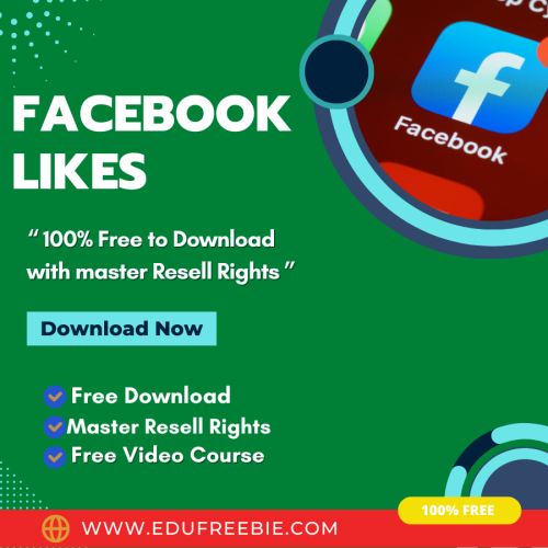 100% Free VIDEO COURSE “Facebook Likes” with Master Resell Rights and 100% Free to Download the best video Tutorial to unlock the strategies to earn online money