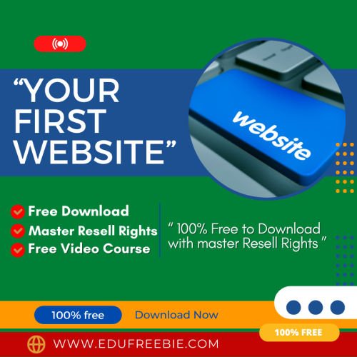 100% Download Free Real Video Course with Master Resell Rights “Your First Website” will give you a chance to become an entrepreneur in a short period of time